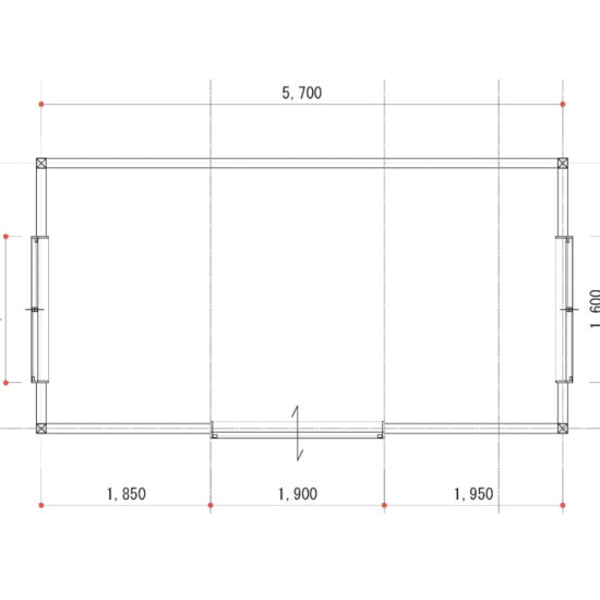 木造倉庫平面図