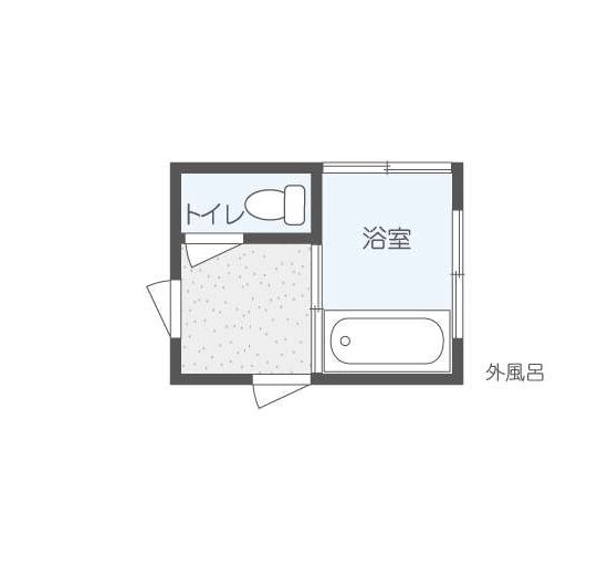 外風呂・トイレ間取図