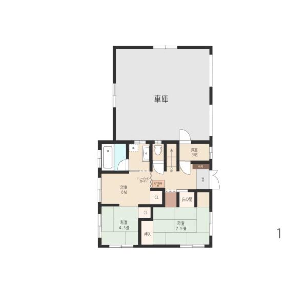 間取り図-1階-